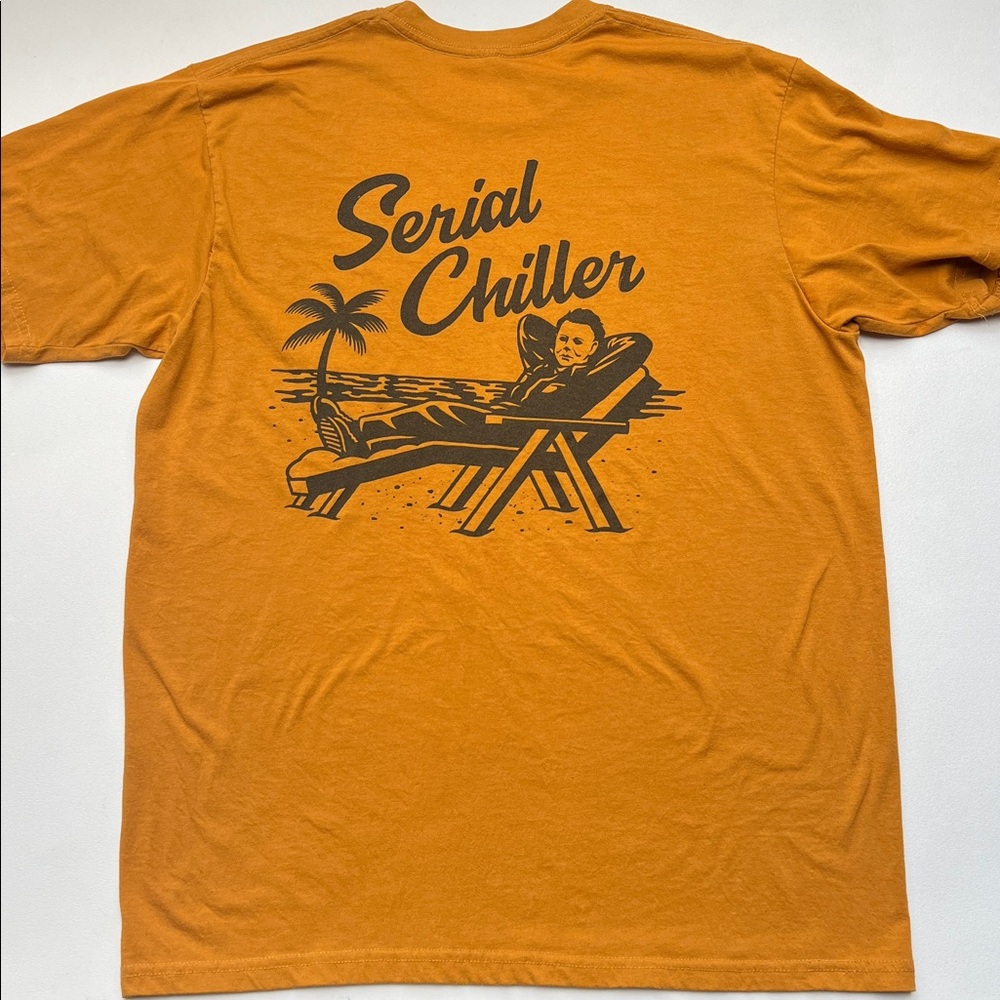 Orange Graphic Halloween John Carpenters Michael Myers‎ T-Shirt - Picture 2 of 6